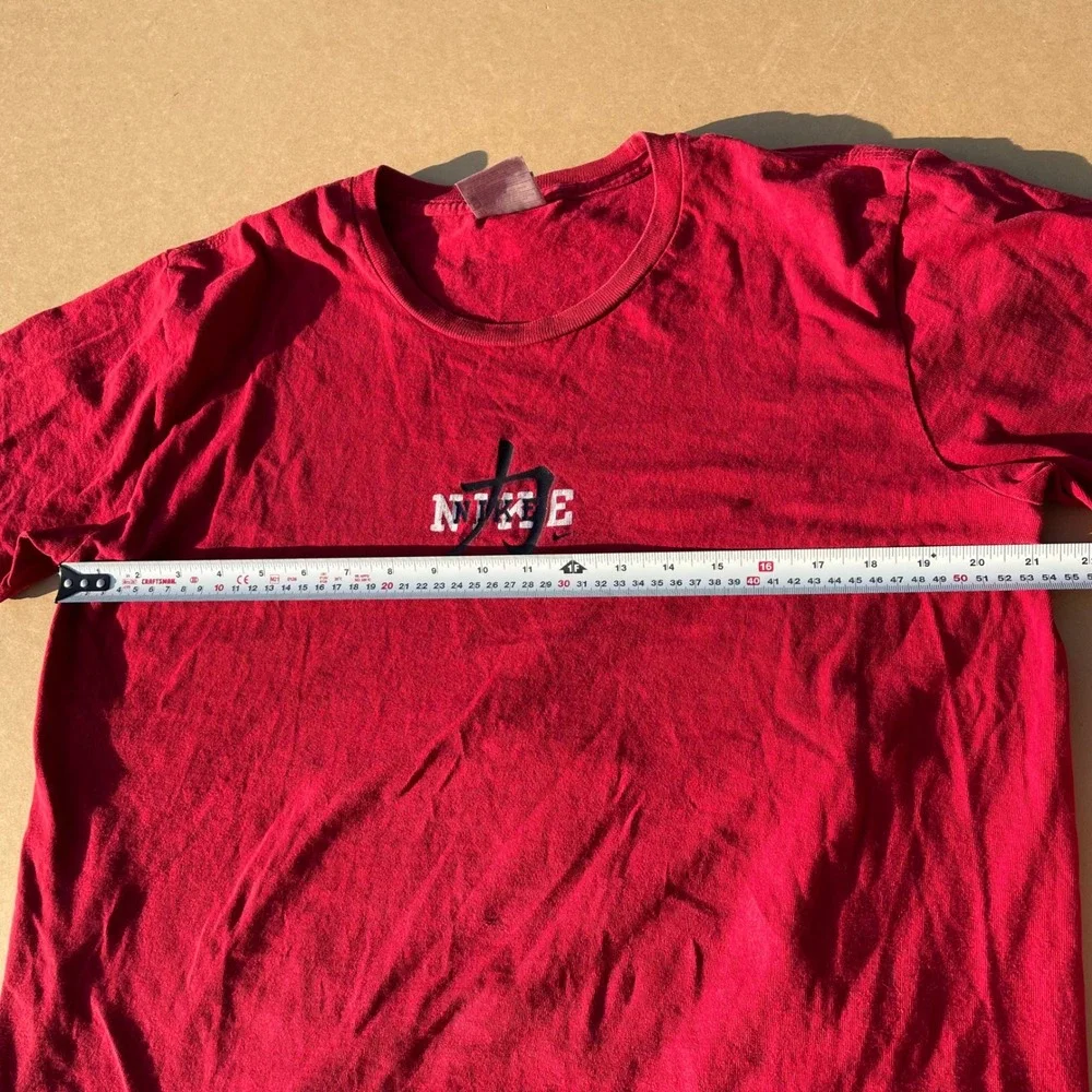 NOT FOR SALE Nike T-Shirt Mens XL Red Pre-owned Good Kanji Graphic Logo Tee